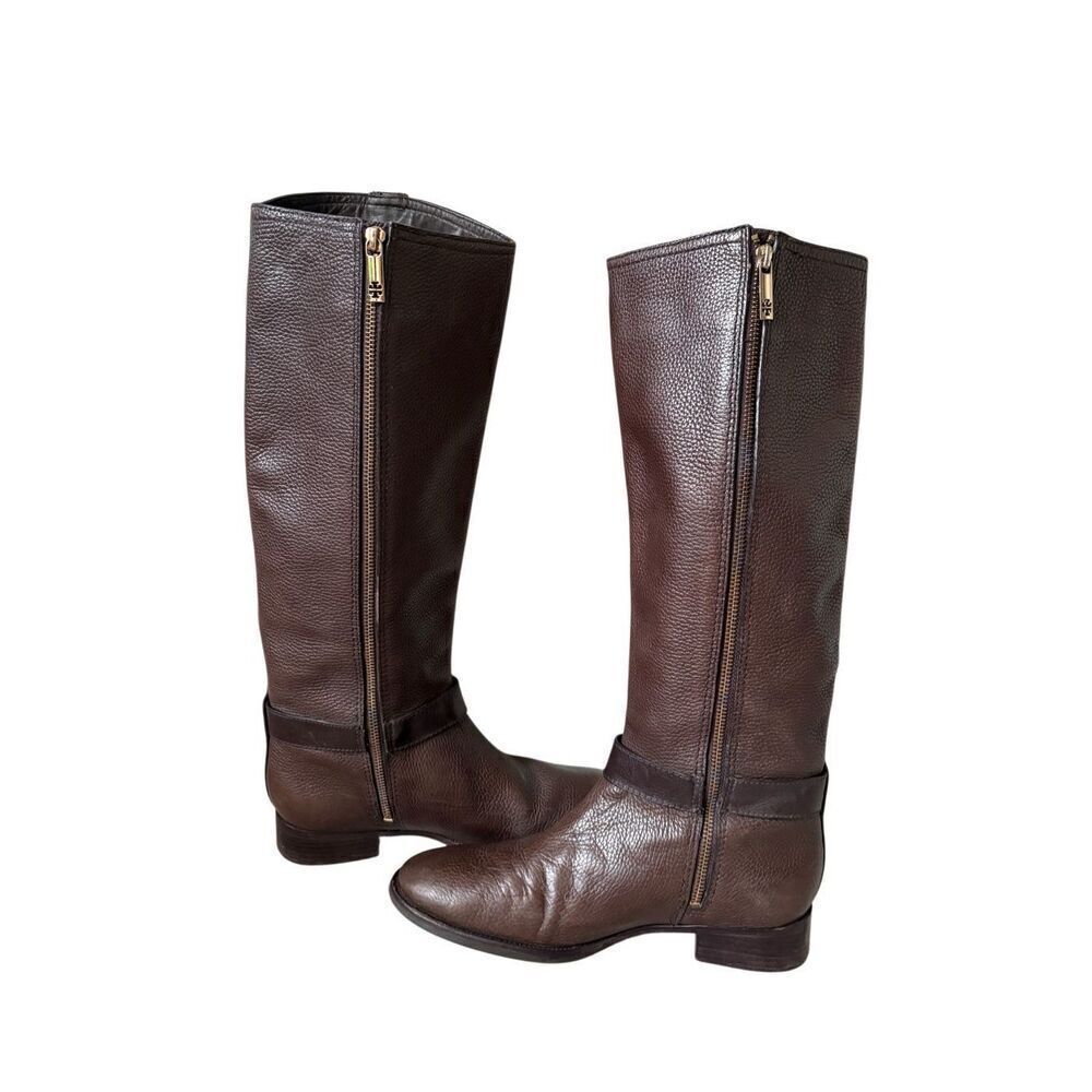 Tory Burch‎ Elian Leather Tall Riding Boots size 9.5 Brown - Picture 13 of 16
